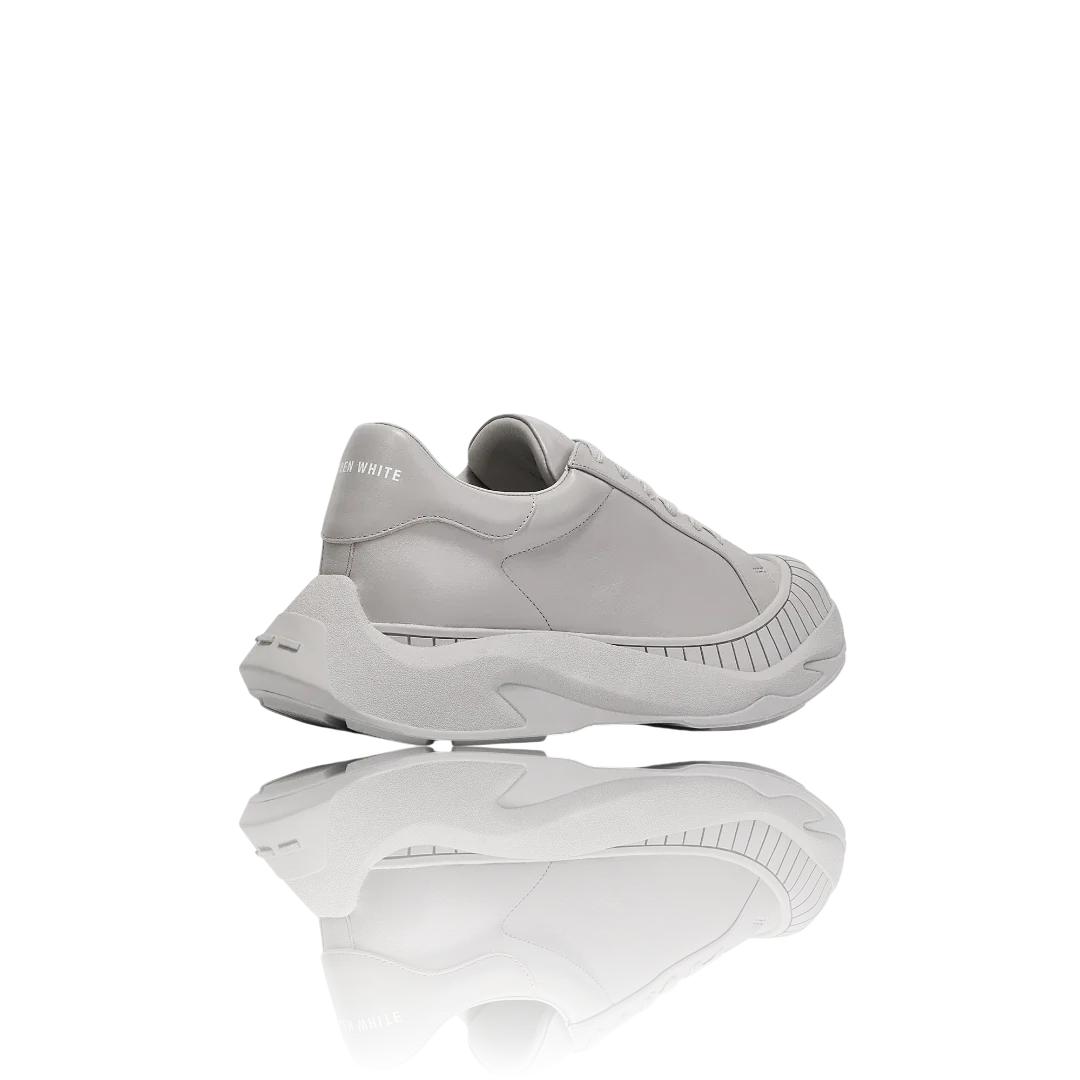 Grey Leather Sneakers