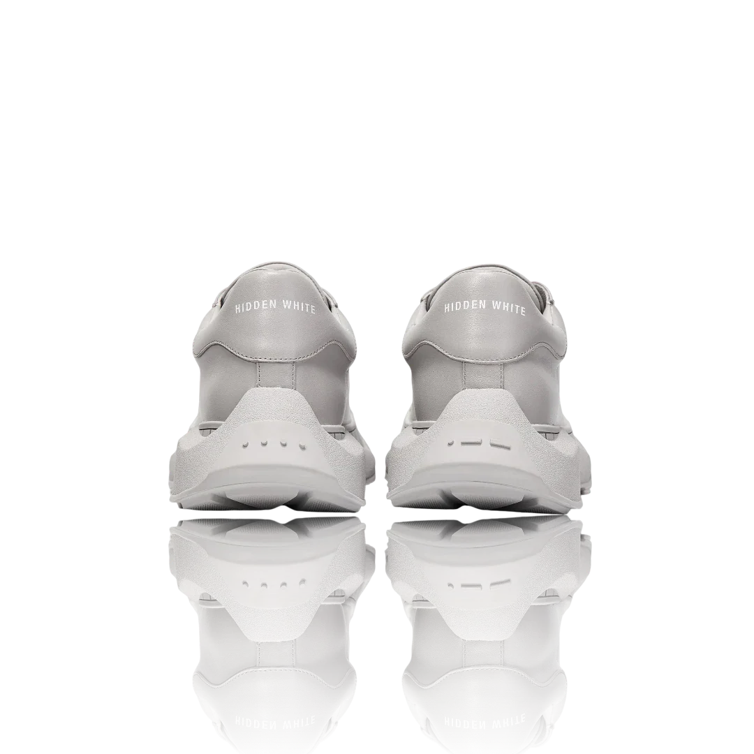 Grey Leather Sneakers