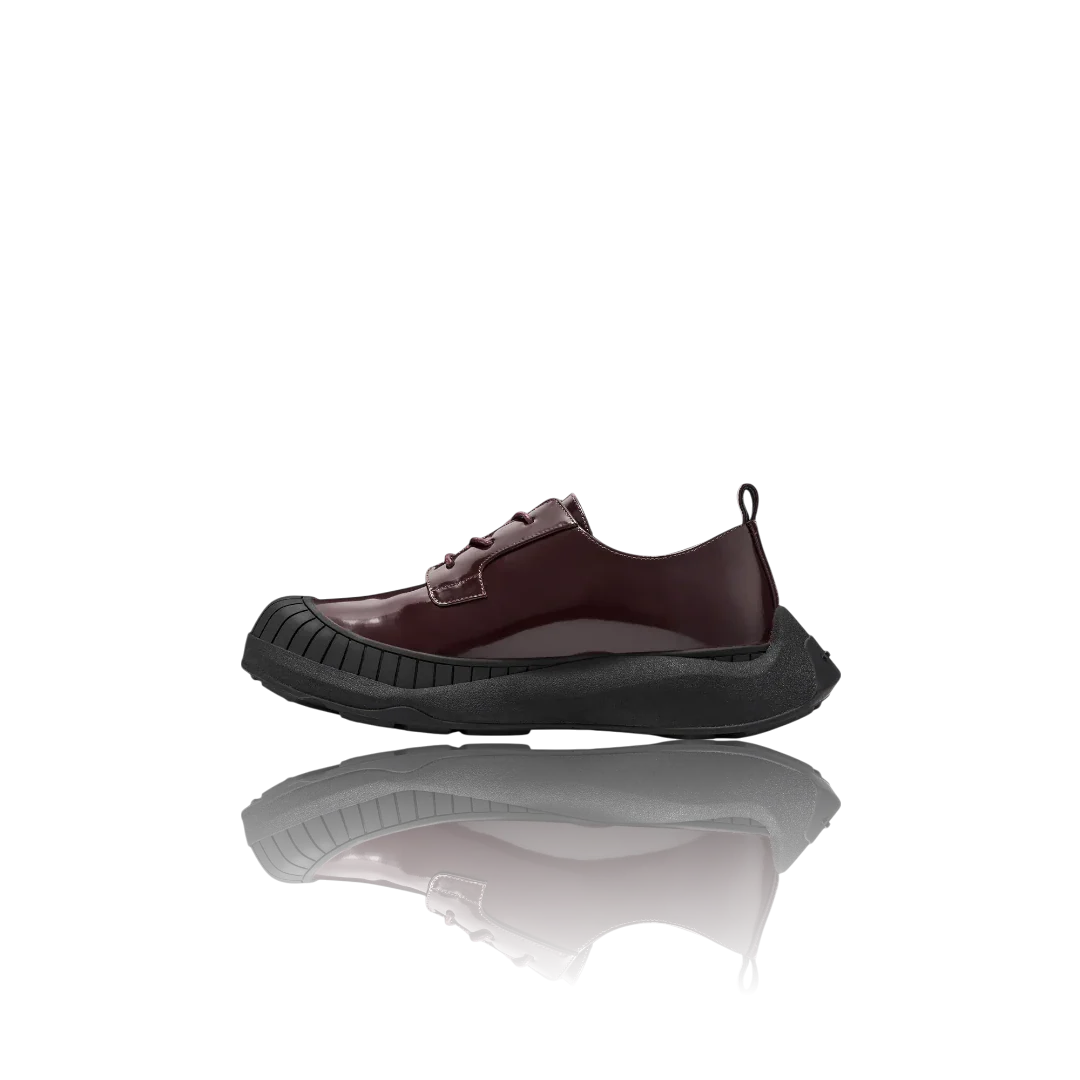 Burgundy Leather Oxford Shoes